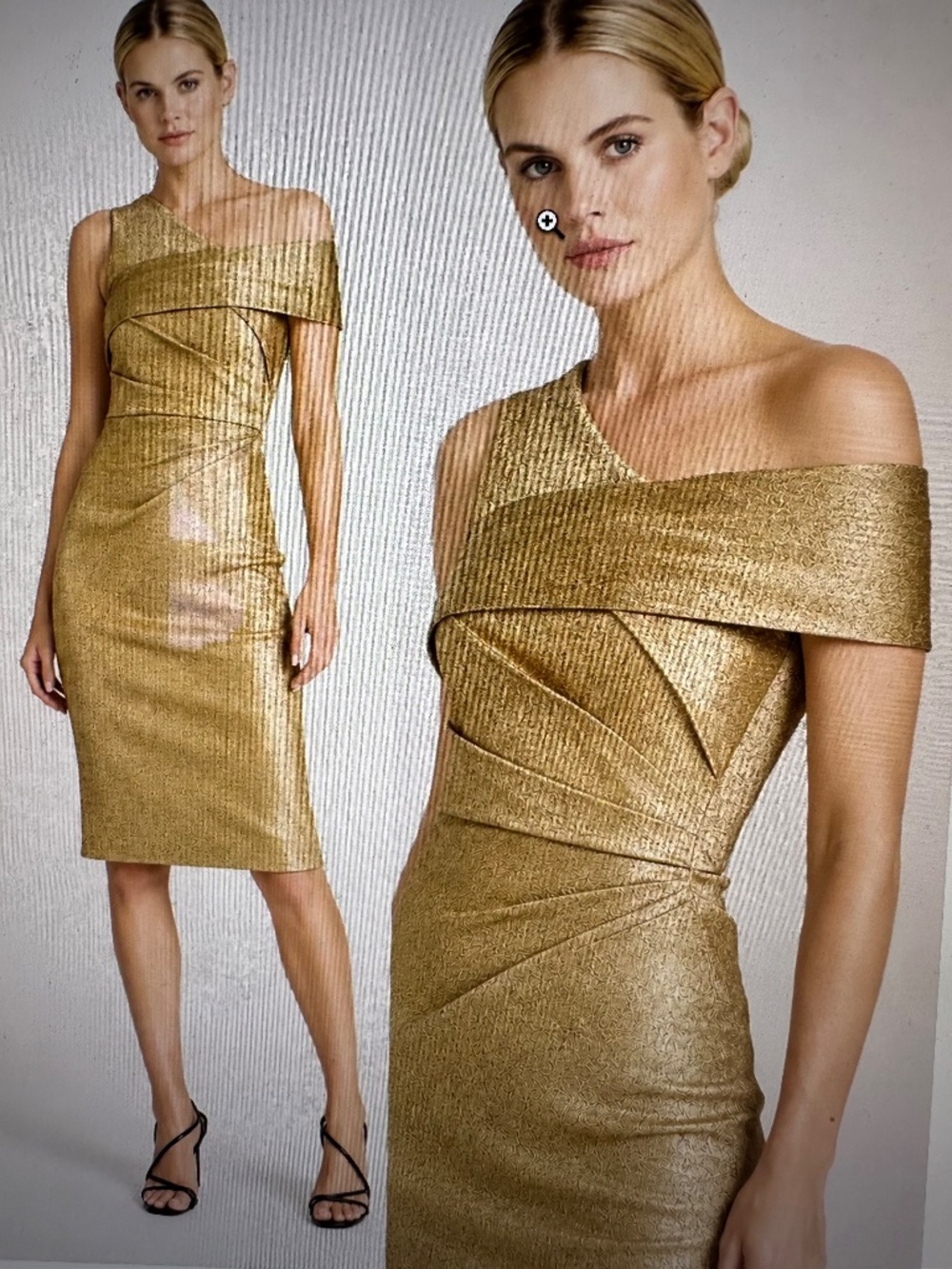 Theia Emmy  Draped Cocktail Dress